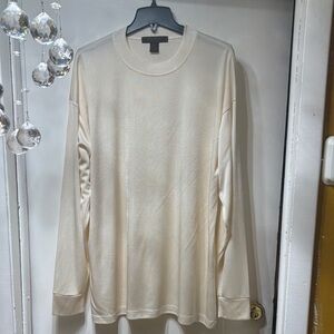 Men's Long-Sleeve Crewneck Shirt - Cream